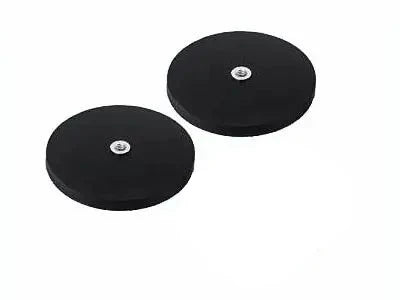 Black 8.5mm Neoprene Rubber Coated Open Ended Magnets For Industrial Applications