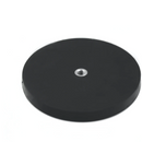 Black Neoprene Rubber Coated Flush Magnets - 66mm Diameter