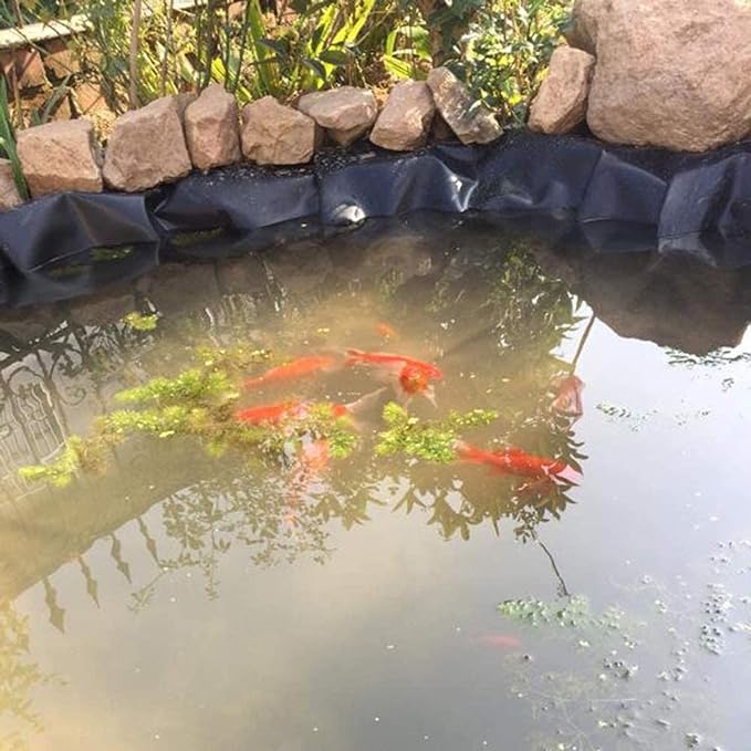 High Quality Black HDPE Pond Liner Lifetime Guarantee With Heavy Duty Underlay - 0.35mm