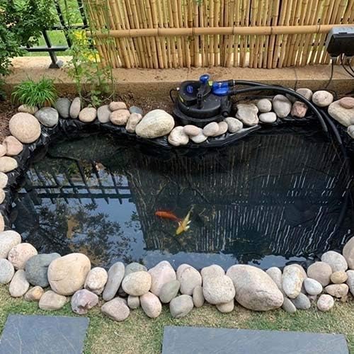 High Quality Black HDPE Pond Liner Lifetime Guarantee With Heavy Duty Underlay - 0.35mm