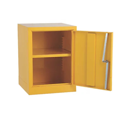 High Durable Yellow 1-Shelf Hazardous Substance Cabinet Secure Liquid & Chemical Storage