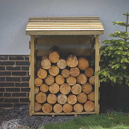 Highly Durable Timber Log Store With Boarded Timber Flooring & Softwood Walls