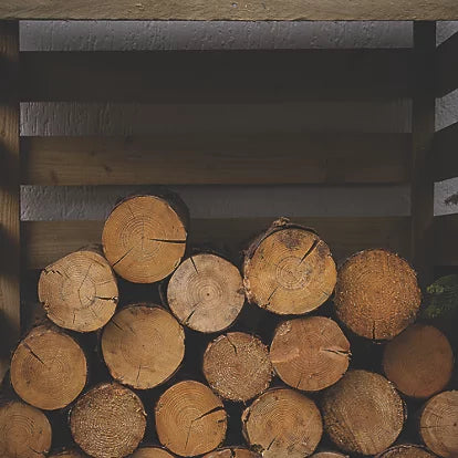 Highly Durable Timber Log Store With Boarded Timber Flooring & Softwood Walls