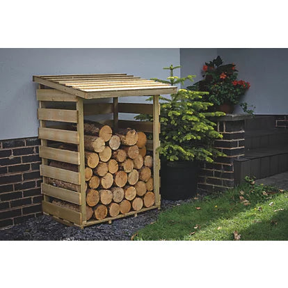 Highly Durable Timber Log Store With Boarded Timber Flooring & Softwood Walls