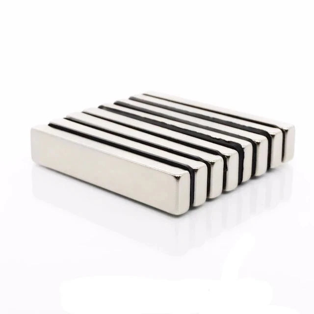 Pack of 10 N35 Grade Nickel Plated 50mm Silver Blocks