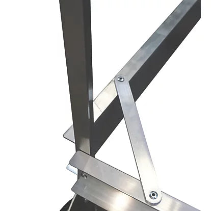 High Performance Silver Aluminium 5 Podium Steps For Warehouse Use - 1.22m