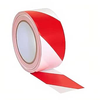 Industrial Red/White Barrier Tape For Warehouse Aisles And Building Sites