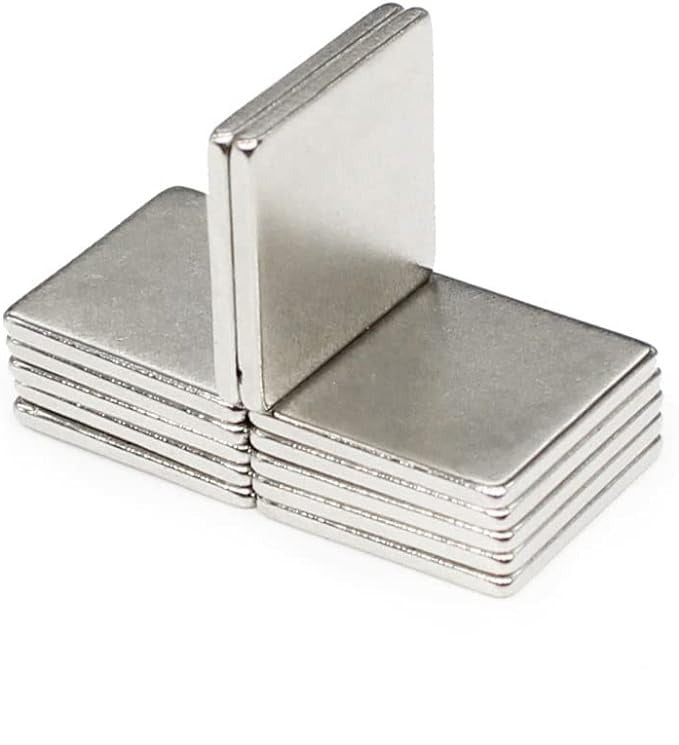 High-Quality N35 Nickel 16mm Long Silver Block Magnets - Pack of 100