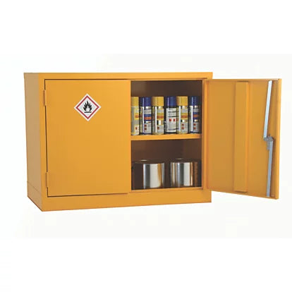 Premium Grade Yellow Hazardous Substance Cabinet - 915mm