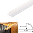 Premium Round Edge PVC Tile Trims Quadrant Edging for Walls & Floors 8mm 10mm 12.5mm 2500mm