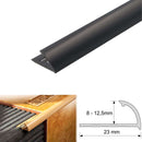 Premium Round Edge PVC Tile Trims Quadrant Edging for Walls & Floors 8mm 10mm 12.5mm 2500mm