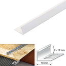 Premium L-Shaped PVC Tile Trim 2500mm Ideal for Floors & Walls 8mm 10mm 12.5mm Depth Reliable Long-Lasting Finish