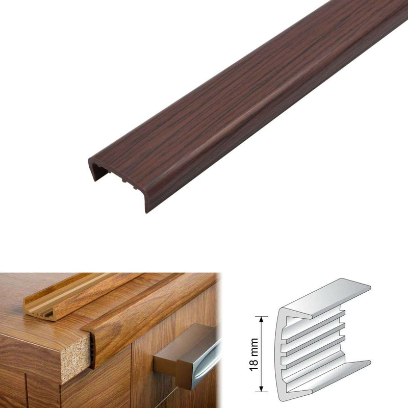 &nbsp; Premium PVC U Section Melamine Furniture Edge Trim 18mm x 2.6m Waterproof & Durable Ideal for Home & Commercial Use