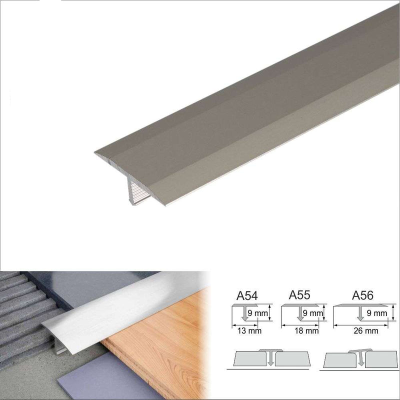 Premium 18mm Anodised Aluminium T-Bar Transition Strip High-Performance Durable Floor Profile for Tiles &amp; Laminate Multiple Finishes Available