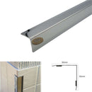 Heavy-Duty Stainless Steel Corner Trim Protector 2500mm x 30x30mm Self-Adhesive Bevelled Edges Ideal for High-Traffic Areastile