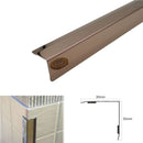 Heavy-Duty Stainless Steel Corner Trim Protector 2500mm x 30x30mm Self-Adhesive Bevelled Edges Ideal for High-Traffic Areastile