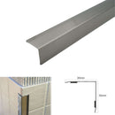 Heavy-Duty Stainless Steel Corner Trim Protector 2500mm x 30x30mm Self-Adhesive Bevelled Edges Ideal for High-Traffic Areastile