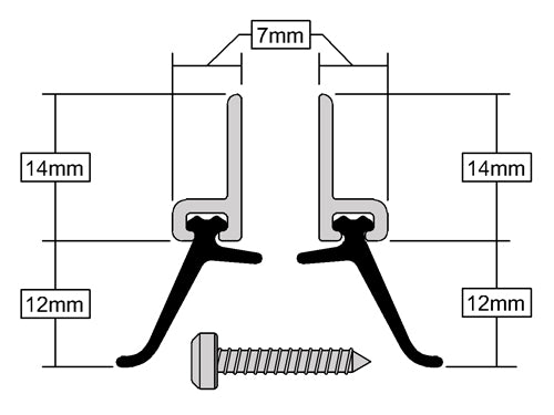 High-Quality Screw Fix Around Door Seal For Inward Opening Doors