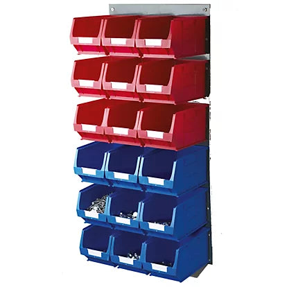 High Durable 18 Pcs Single-Sided Storage Bin Kit For Workshop & Warehouse Use