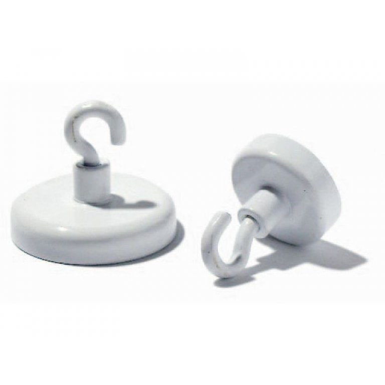 High-Performance 8mm White Anisotropic Ferrite Pot With Hook - 10 Pack