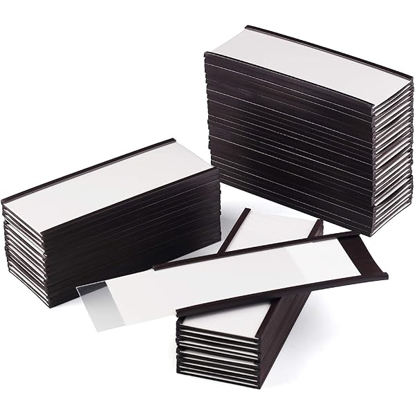 Industrial Profile C Magnetic Label Holders With Card & Acetate  Pack of 100 - 200mm