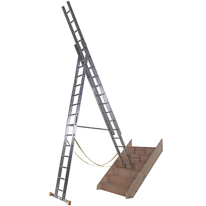 Heavy Duty Aluminium Combination Ladder For Home & Professional Use - 9.61m