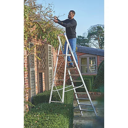 High-Quality Aluminium 10-Step Platform Step Ladder For Various Applications