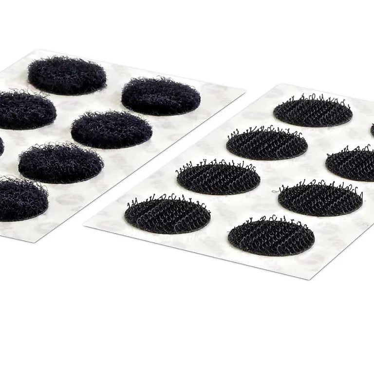 Heavy Duty Black Self Adhesive Stick-On Coins - 6 Pieces