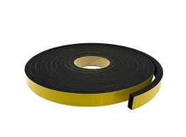 Noise Dampening Neoprene Sponge 25mm x 3mm with Adhesive Backing for Industrial and DIY Applications