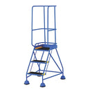 Industrial Grade Blue 3 Podium Steps For Professional Use - 0.76m
