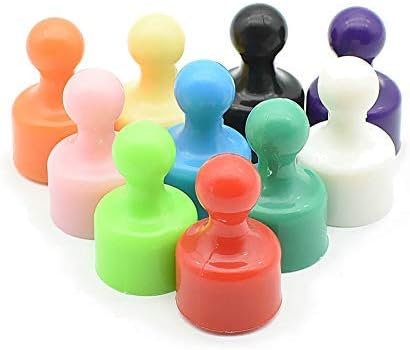 Pack of 10 Premium Quality Multicolored Small Tenpin Magnets - 12mm x 20mm