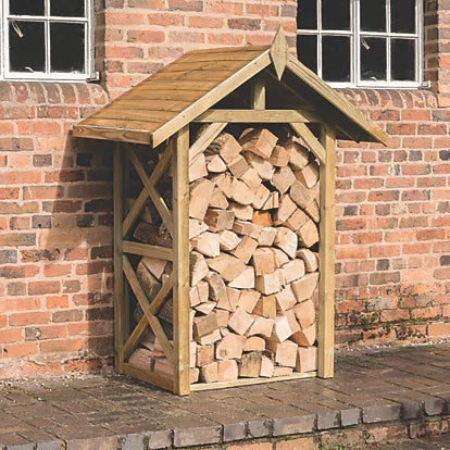 Heavy Duty Apex Timber Log Store Outdoor Storage Solution For Logs & Timber