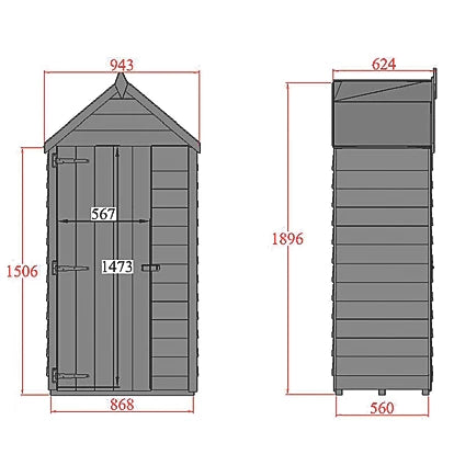 High Quality Apex Overlap Timber Garden Store For Tools & Equipment
