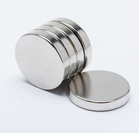 Industrial 3mm Silver Neodymium Disc N35 Magnets With Plastic Spacers - Pack of 10