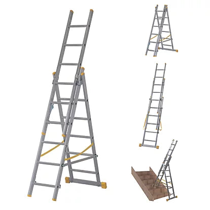 Premium Aluminium Combination Ladder For Indoor & Outdoor Use - 3.78m