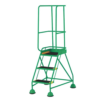 Professional Grade Green 3 Podium Steps With Handrails - 0.76m