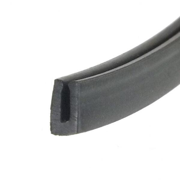 Simple Push-On Installation 6mm x 3mm Small Flexible  Rubber U Channel for Marine, and Industrial Applications