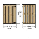 Heavy Duty Slatted Frame Single Timber Bin Store - 2ft 6" x 2ft 6"