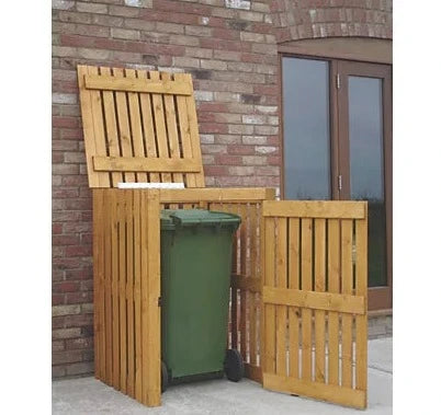 Heavy Duty Slatted Frame Single Timber Bin Store - 2ft 6" x 2ft 6"