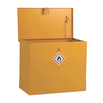 Industrial Grade Yellow Flammable Liquid Flat Top Storage Bin - 609mm