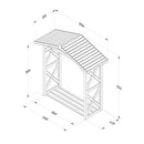 Professional Apex Timber Log Store Ultimate Storage Solution - 7' x 3'