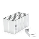 Premium 25mm N35 Grade Silver Nickel-Plated Blocks  - Pack of 10