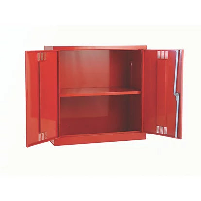 Highly Durable Red 1-Shelf Pesticide Cabinet Solution For Secure Storage