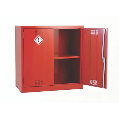 Highly Durable Red 1-Shelf Pesticide Cabinet Solution For Secure Storage