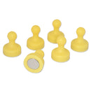 Pack of 10 Yellow Neodymium Tenpin Magnets N38 Grade - 12mm Diameter