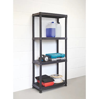 High Performance 4-Tier Plastic Shelving For Indoor And Outdoor Use