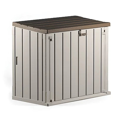 Professional Taupe Grey & Brown Plastic Patio Box Storage Solution For Outdoor Items