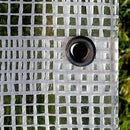 Waterproof Heavy Duty Tarpaulin Clear Mono Cover Tarp Sheet 100gsm Reinforcing Mesh