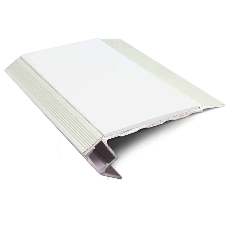 Vision Light Down 76.5mm x 26mm LED Stair Nosing Non-Slip Premium Anodised Matt Silver Commercial-Grade Customizable Lighting Options