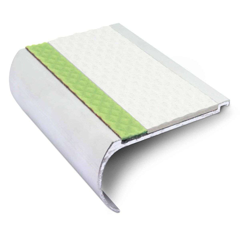 Aluminator 70mm x 40mm Non-Slip Stair Nosing Premium Edge Protection with Built-In Step Illumination for Safety Ideal for Home Commercial and Industrial Use Easy Install No Power Required